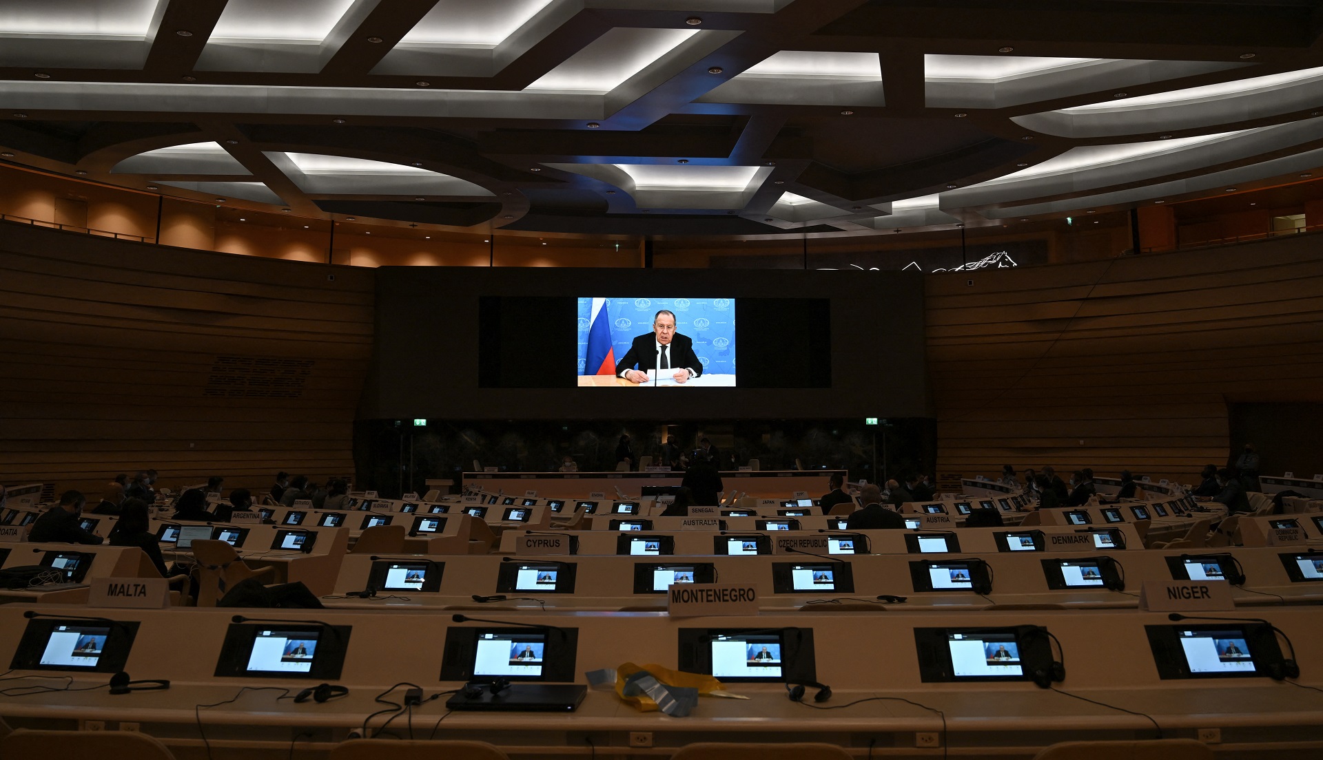La sala quedó casi vacía (AFP)