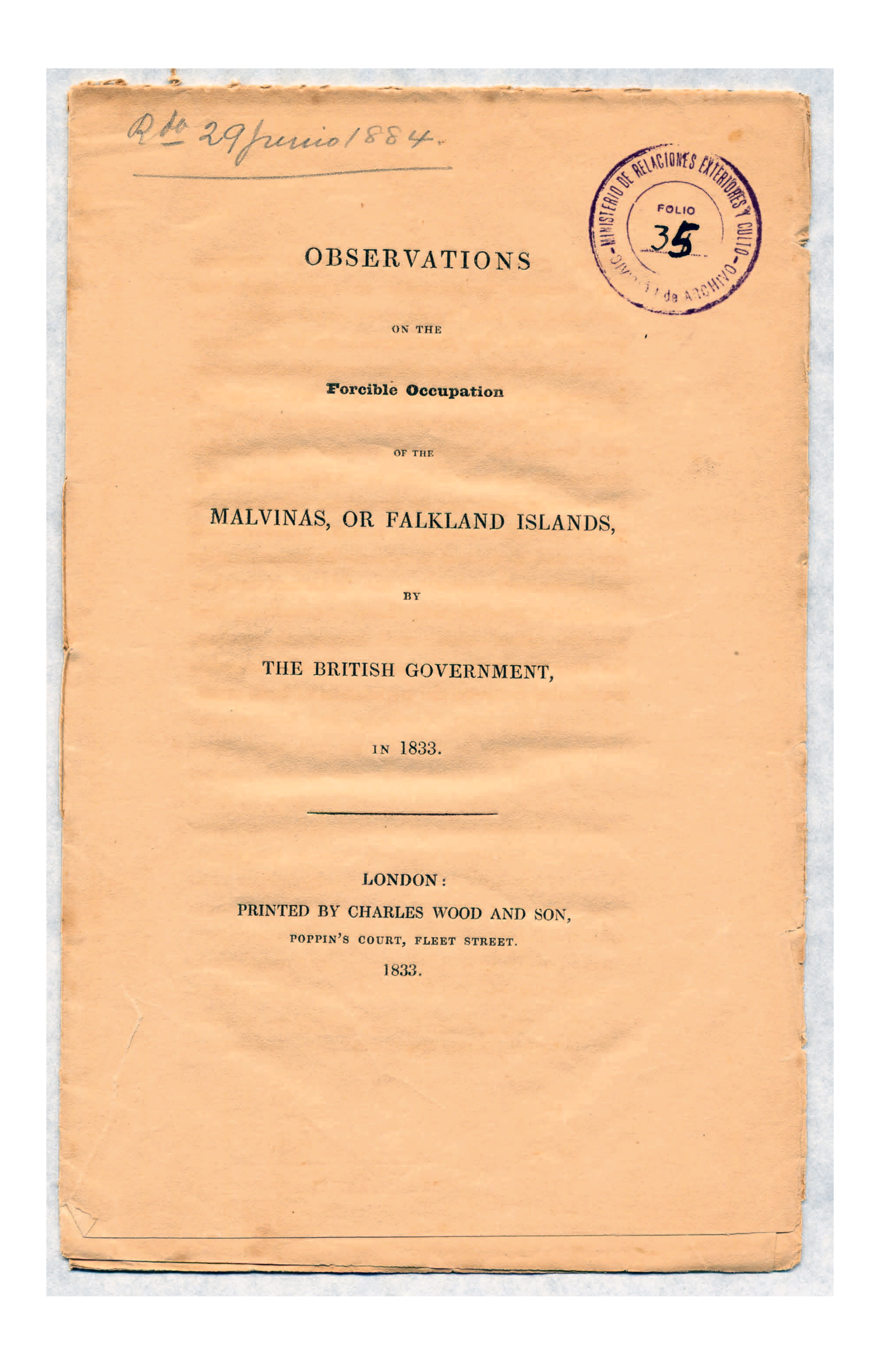 Argentina empezó a reclamar por sus derechos sobre Malvinas el 14 de enero de 1833, apenas once días después de que se produjera la usurpación británica.