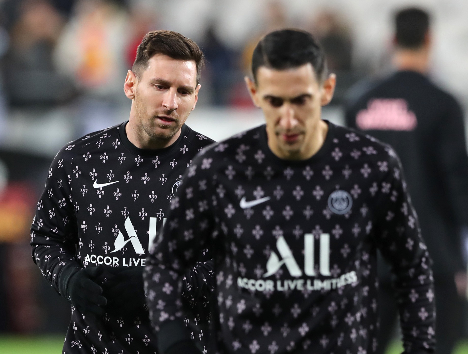 Lionel Messi y Ángel Di María, siempre juntos en el PSG (REUTERS/Pascal Rossignol)