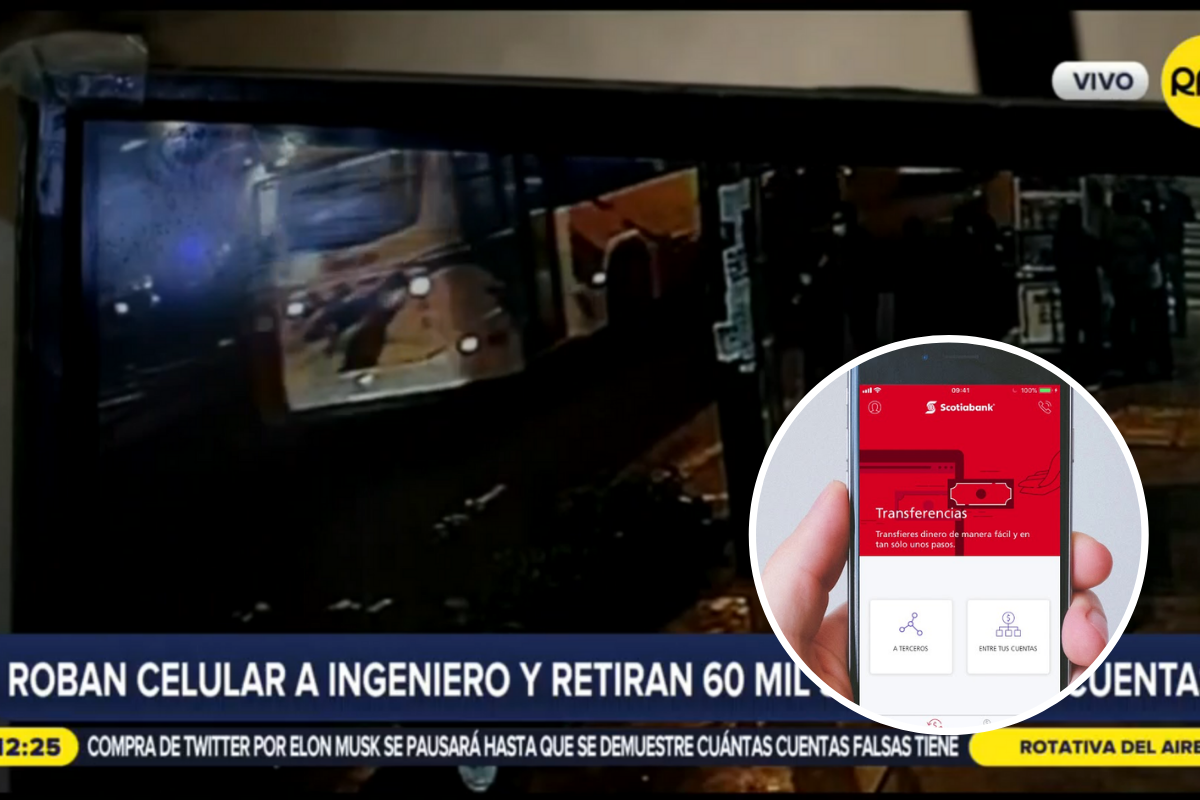 Los delincuentes transfirieron el dinero desde el celular robado del joven. | Foto: Composición (Infobae Perú / RPP)