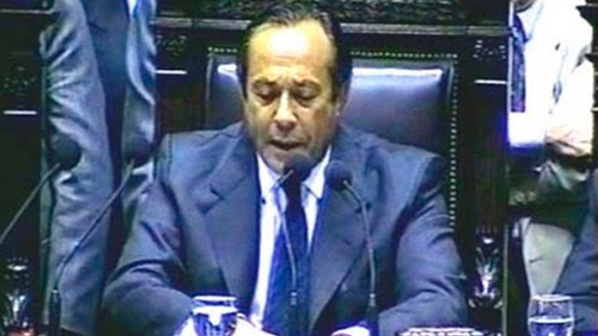 Adolfo Rodríguez Saá al declarar el default en 2001