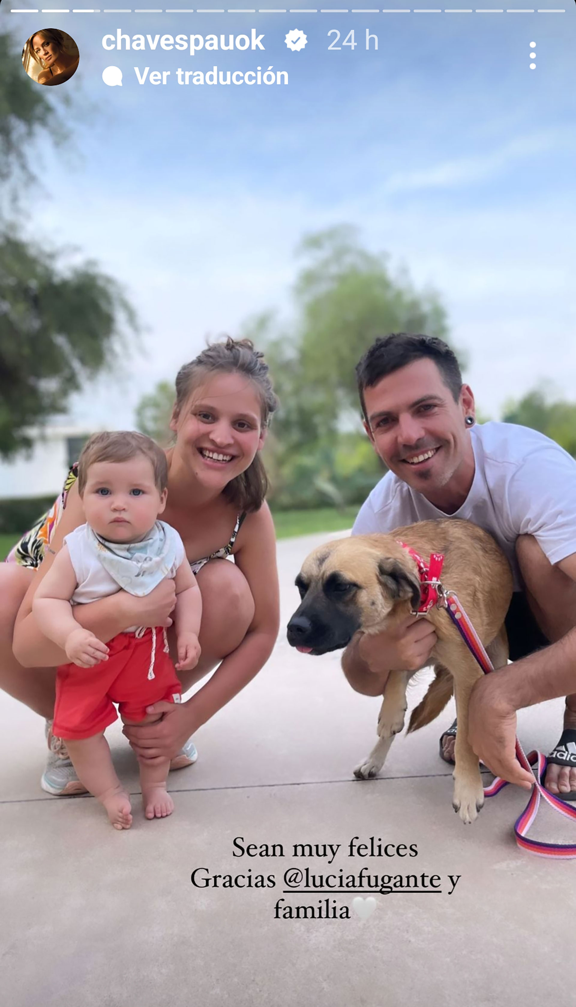 La perrita de Paula Chaves ya tiene una nueva familia (Instagram)