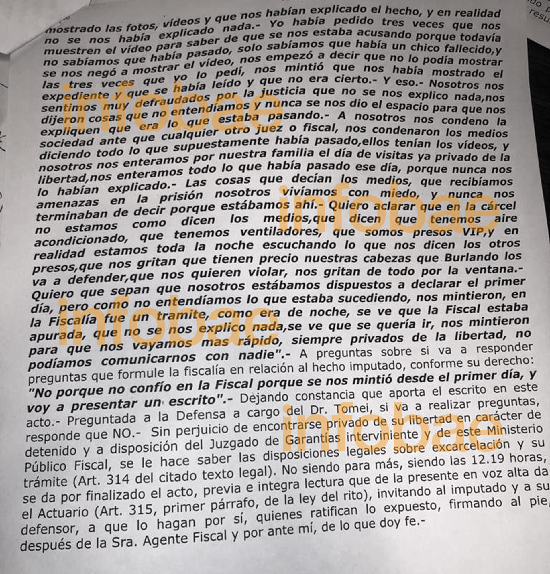 Febrero de 2020. Máximo Thomsen se negó a declarar ante la fiscal de Instrucción Verónica Zamboni y habló sobre su situación penitenciaria
