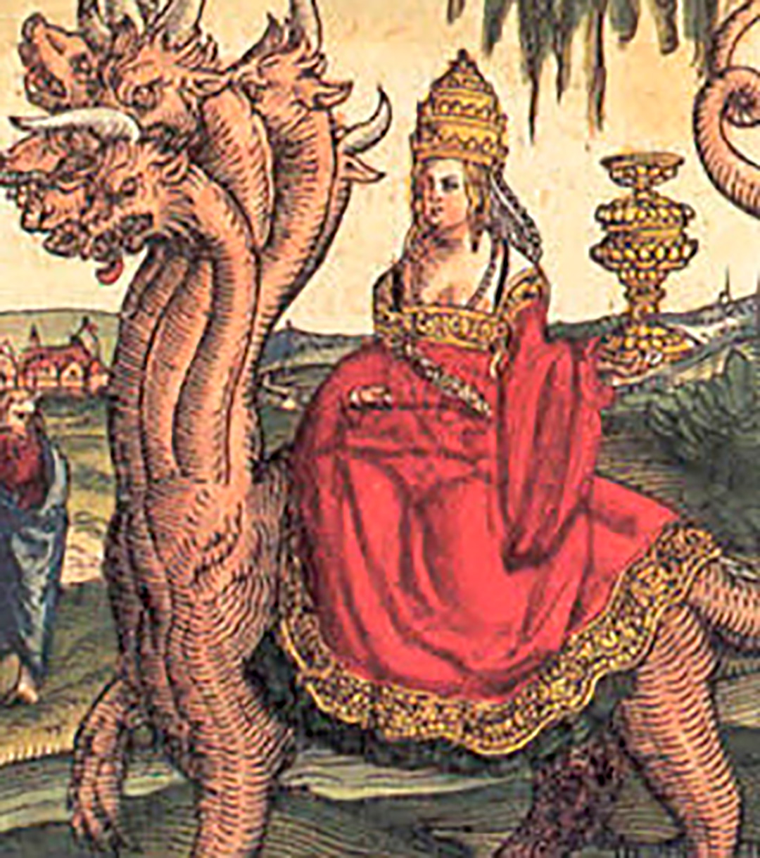 Ilustración de Papisa Juana (Wikipedia)