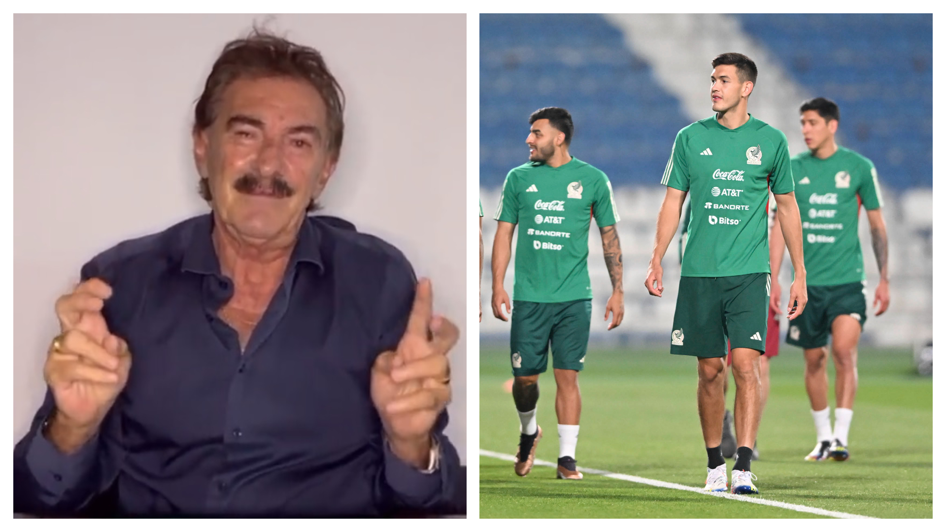 Ricardo La Volpe, ex director técnico del tricolor argumentó cómo debe jugar la Selección Mexicana ante Argentina en Qatar 2022. (Twitter/@miseleccionmx/@RicardoLaVolpeG)