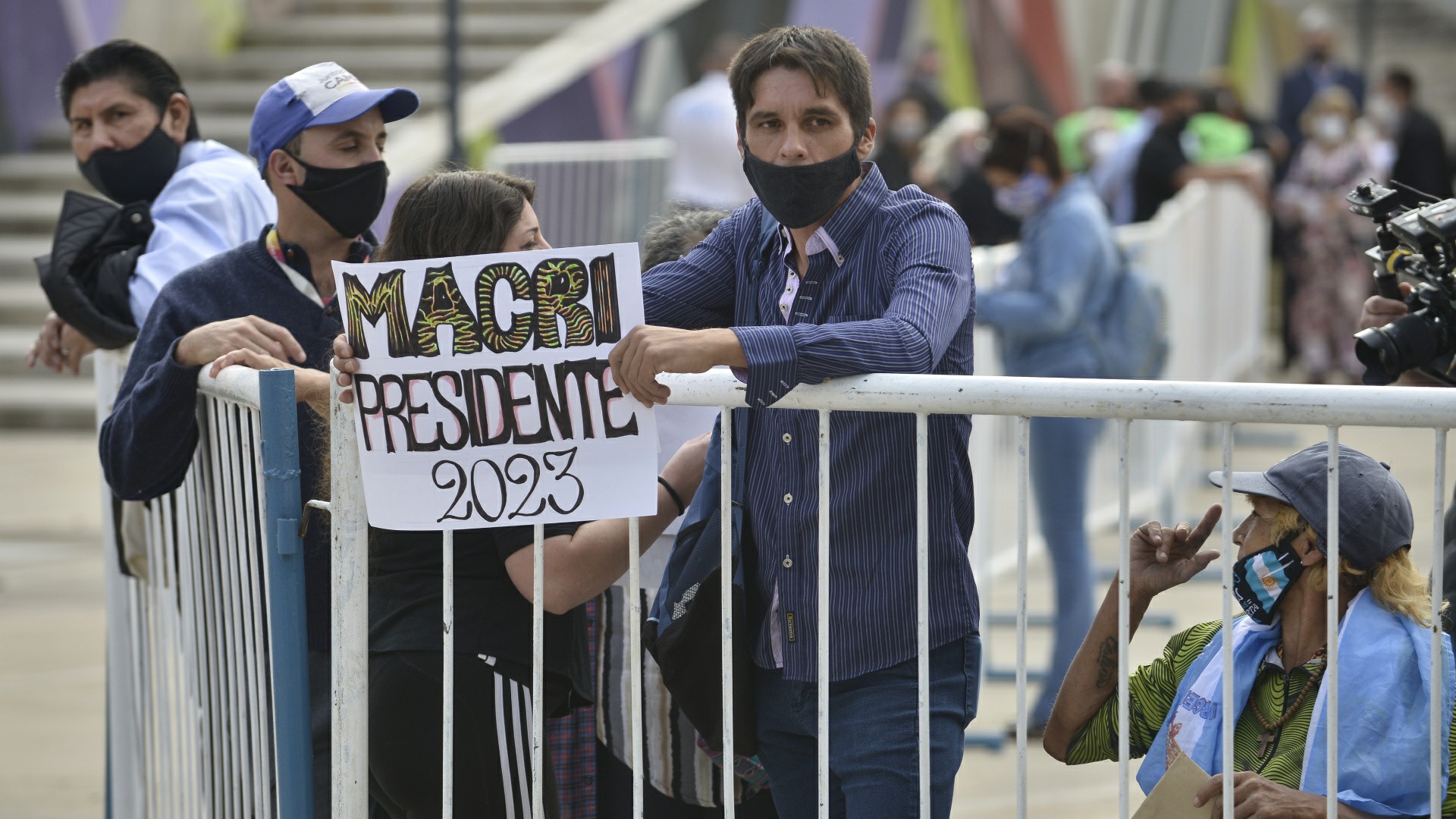 Simpatizantes de Mauricio Macri fueron a la presentación de su primer libro, en marzo de 2021