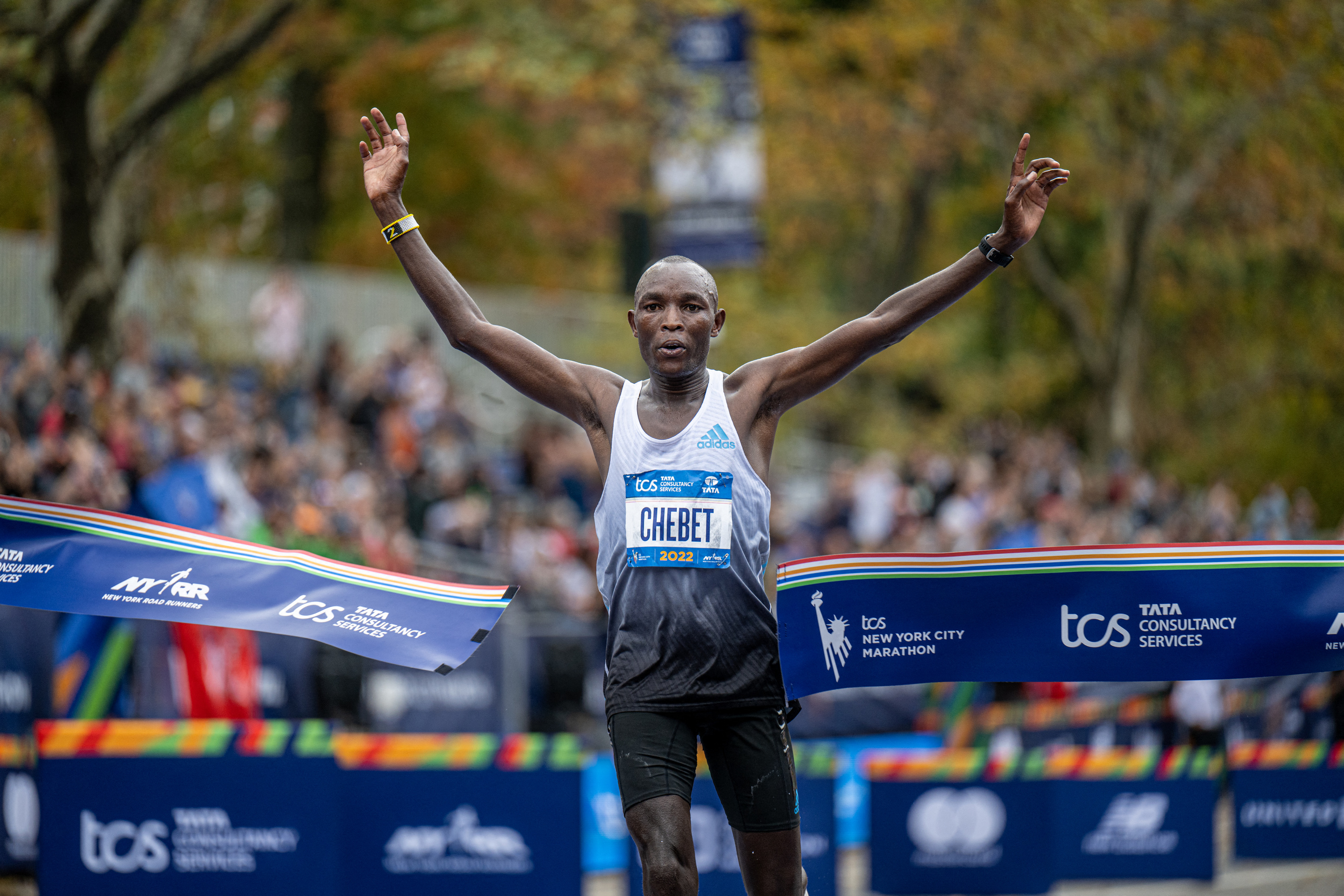 El keniata Evans Chebet fue el ganador de la maratón de Nueva York (Mark Smith-USA TODAY Sports)