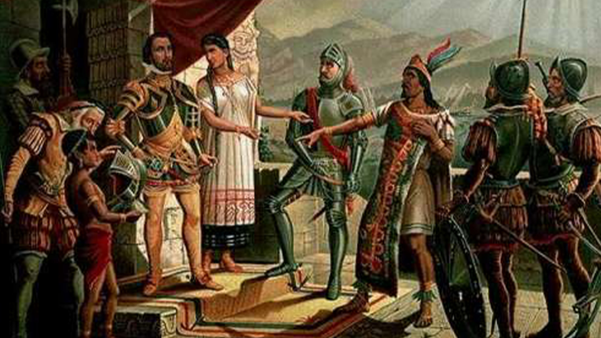 Moctezuma Xocoyotzin se encontró con Cortés el 8 de noviembre de 1519. (Foto: Twitter@Cuauhtemoc_1521)