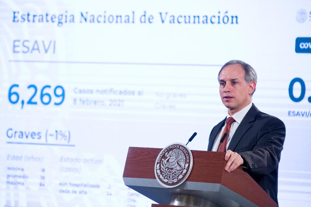 López-Gatell confirmó que por falta de vacunas la segunda dosis se aplicará 35 días después