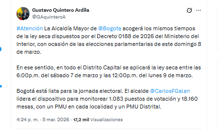 Colombia se prepara para las elecciones del 8 de marzo: $2.924 millones  incautados, 28 capturados, y refuerzo de seguridad deja primer balance -  Infobae