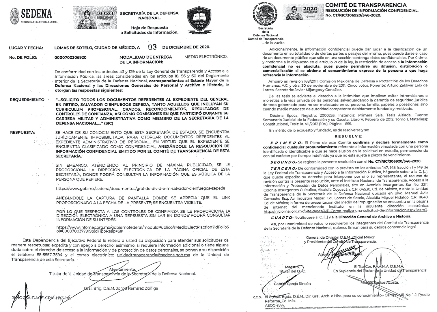 SEDENA solicitud de información (Foto: SEDENA)