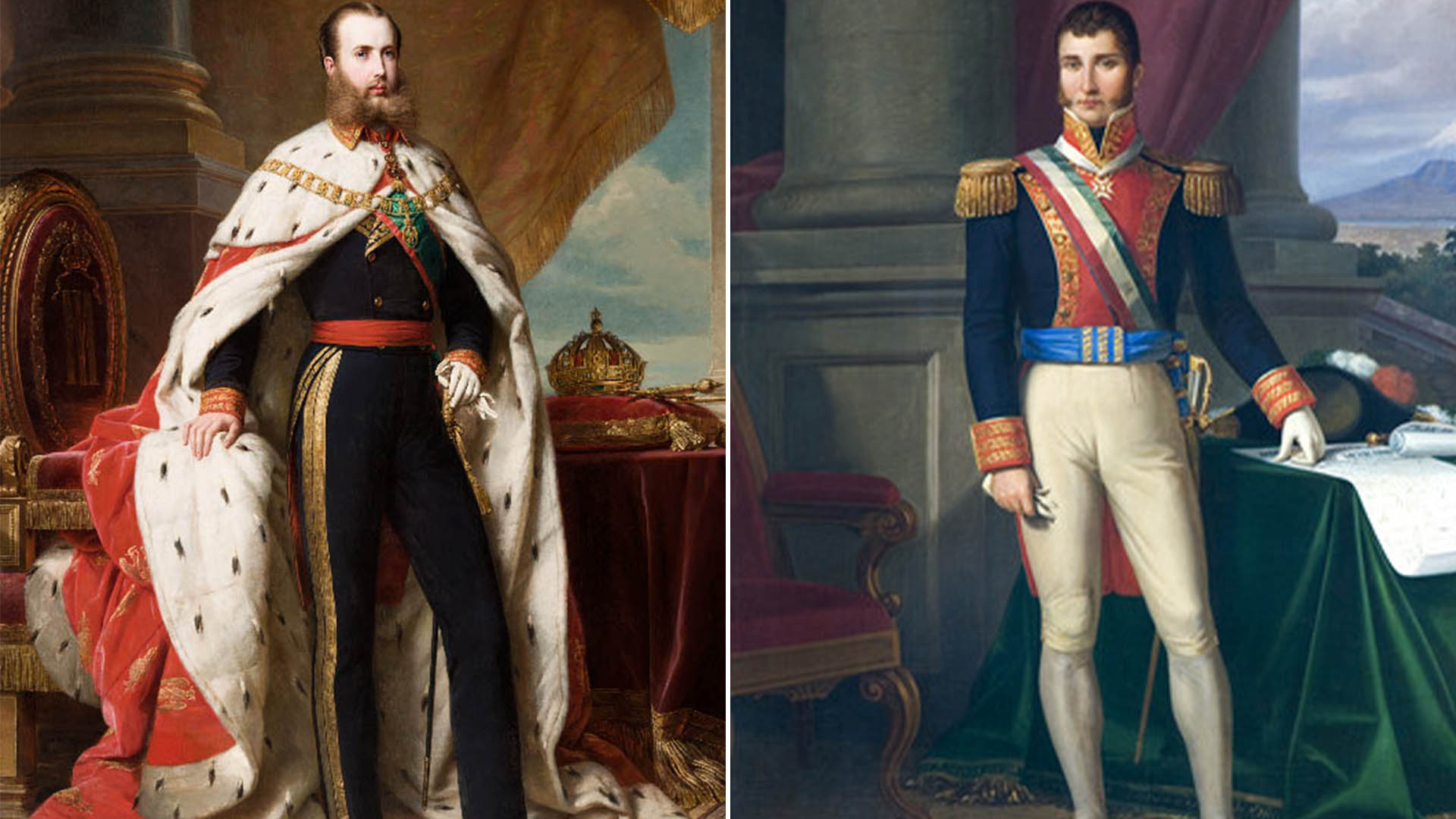 Agustín de Iturbide y Maximiliano de Habsburgo fueron los dos emperadores que ha habido en México. Foto: INAH