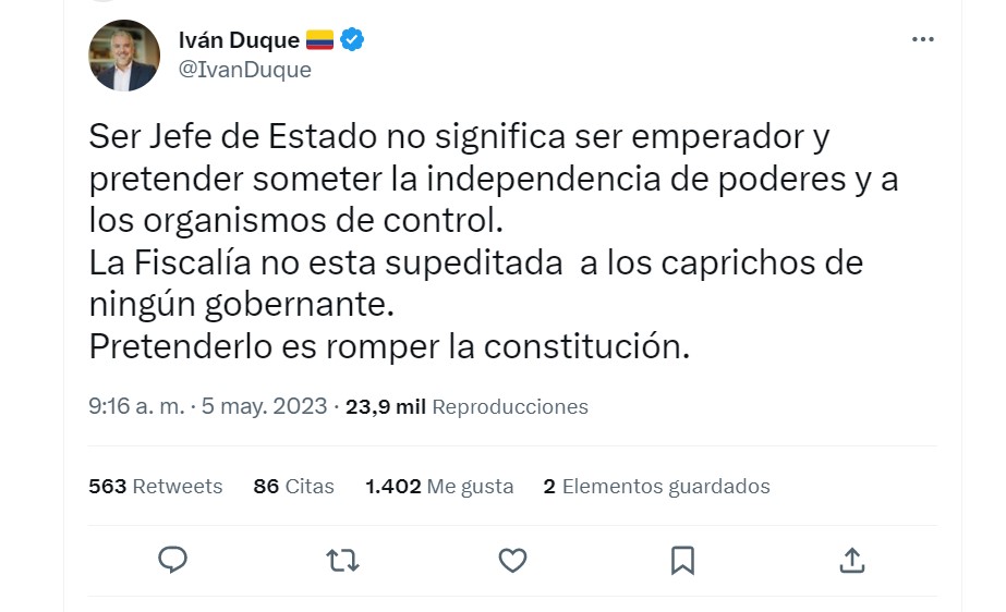 Reacciones en Twitter a la subordinación que Petro le pidió a Barbosa.