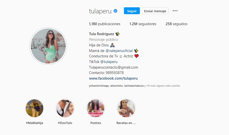 Tula Rodríguez se convirtió en influencer. (Instagram)