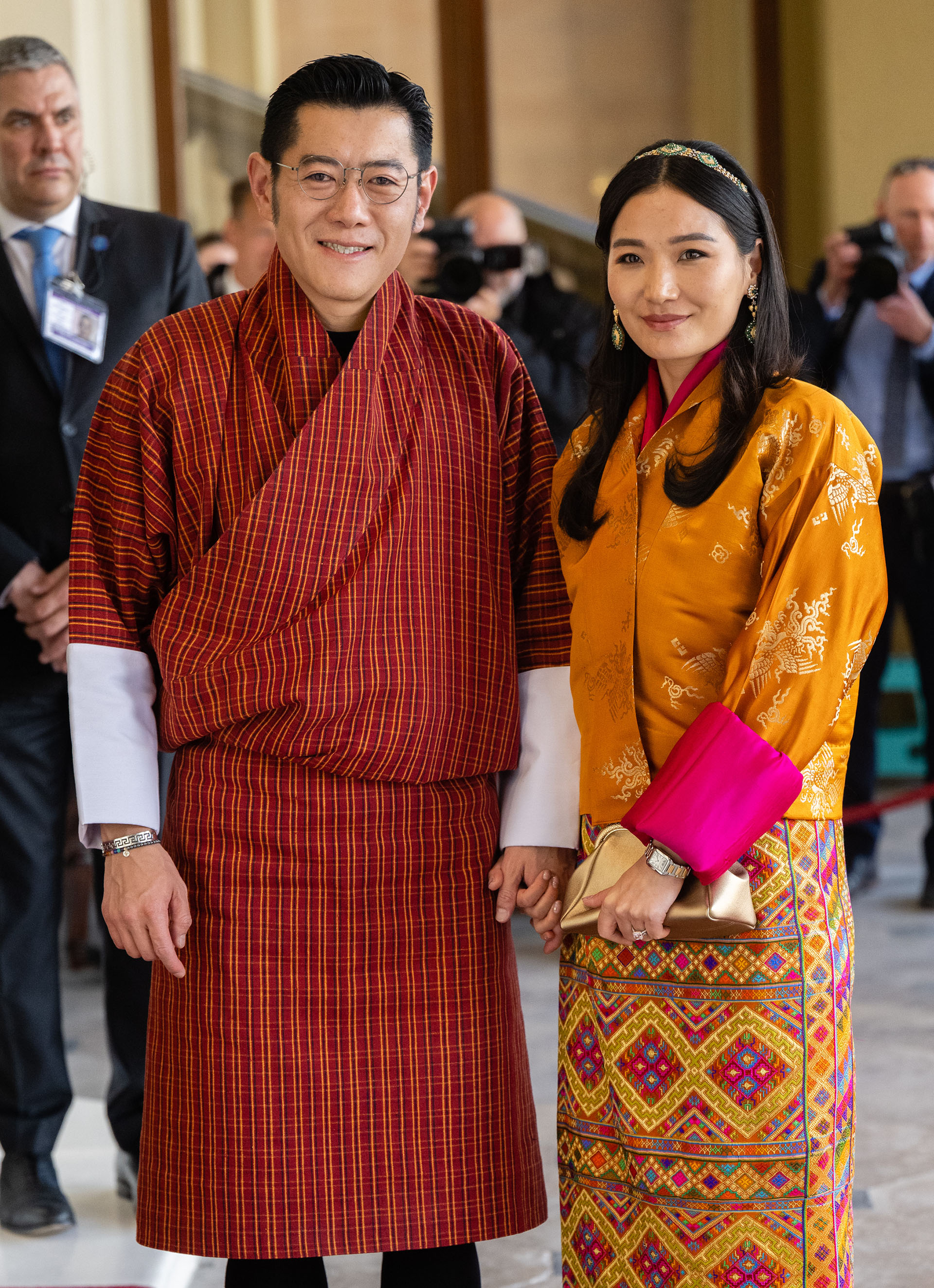 La reina Jetsun Pema de Bután y el rey Jigme Khesar Namgyel Wangchuck. (Foto de Samir Hussein/WireImage)
