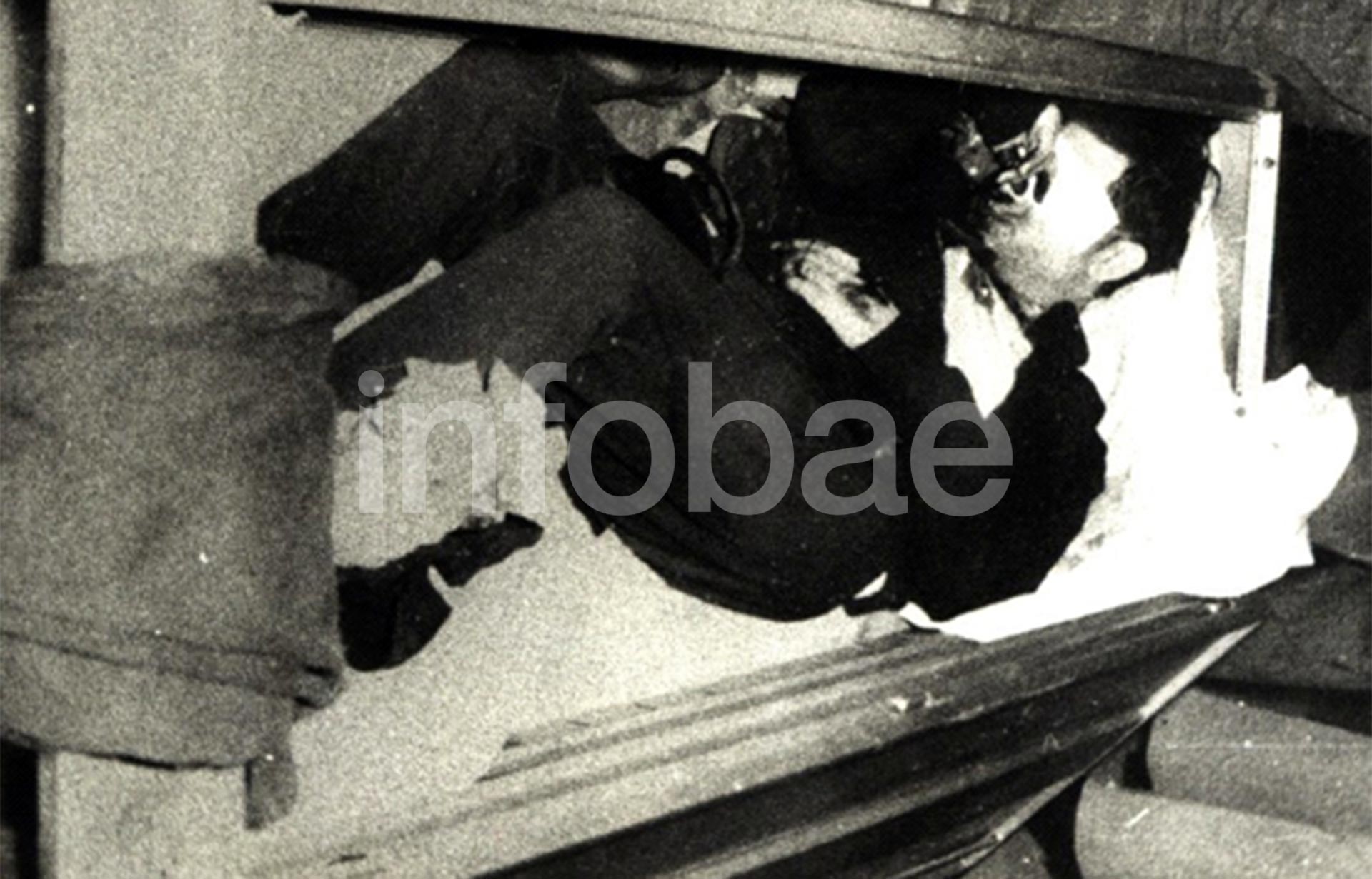 Foto tomada al cadáver de Ibarzábal cuando era trasladado