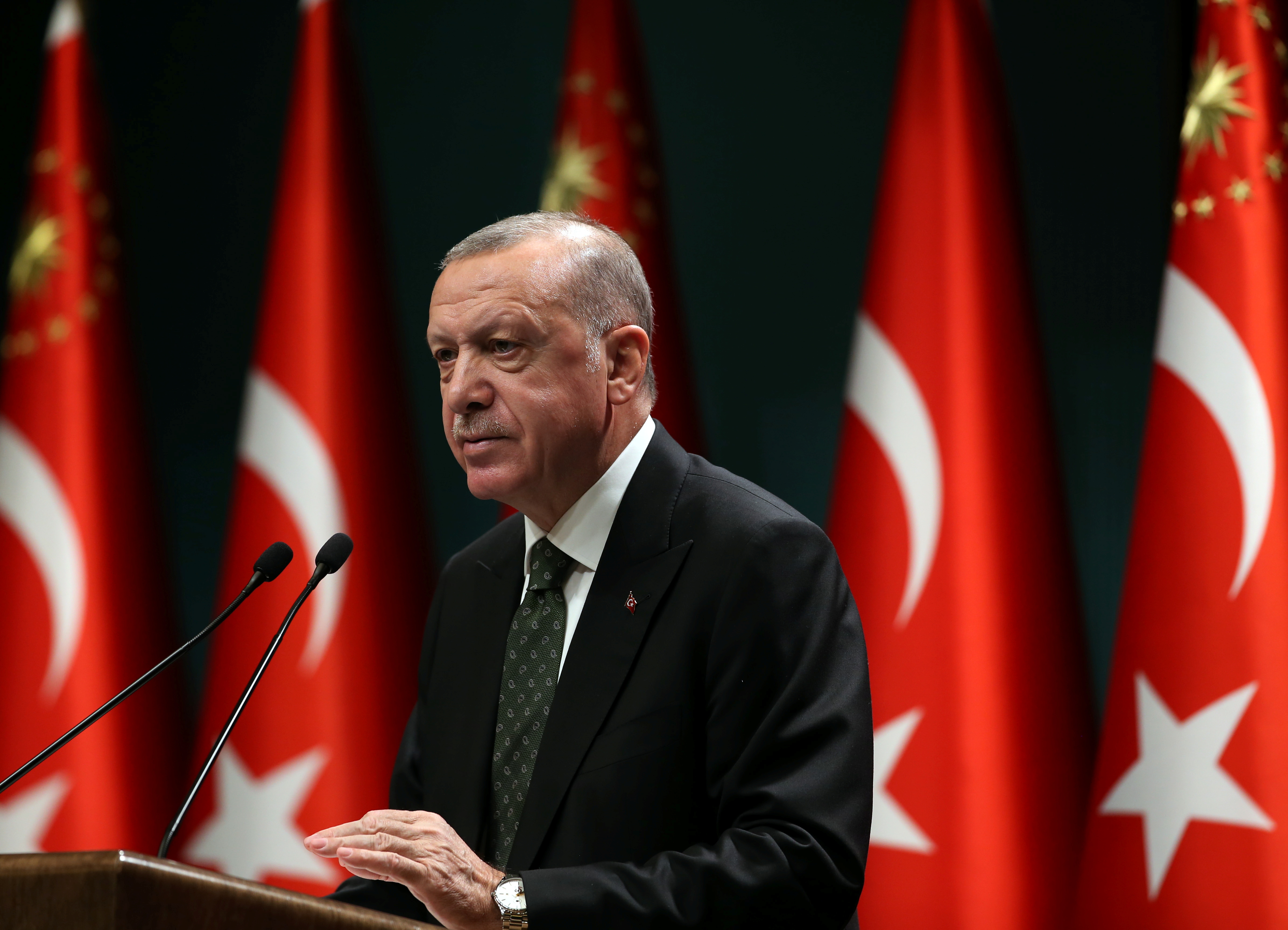 El presidente de Turquía, Tayyip Erdogan, en noviembre de 2020 (Foto: Reuters)