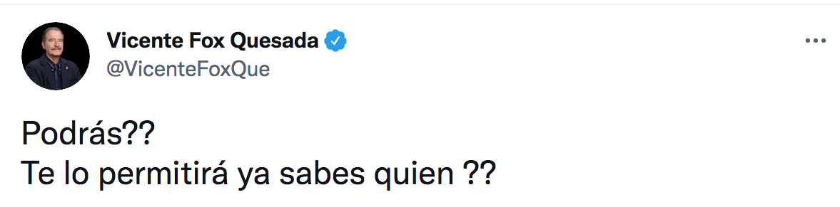 (Foto: Twitter/@VicenteFoxQue)