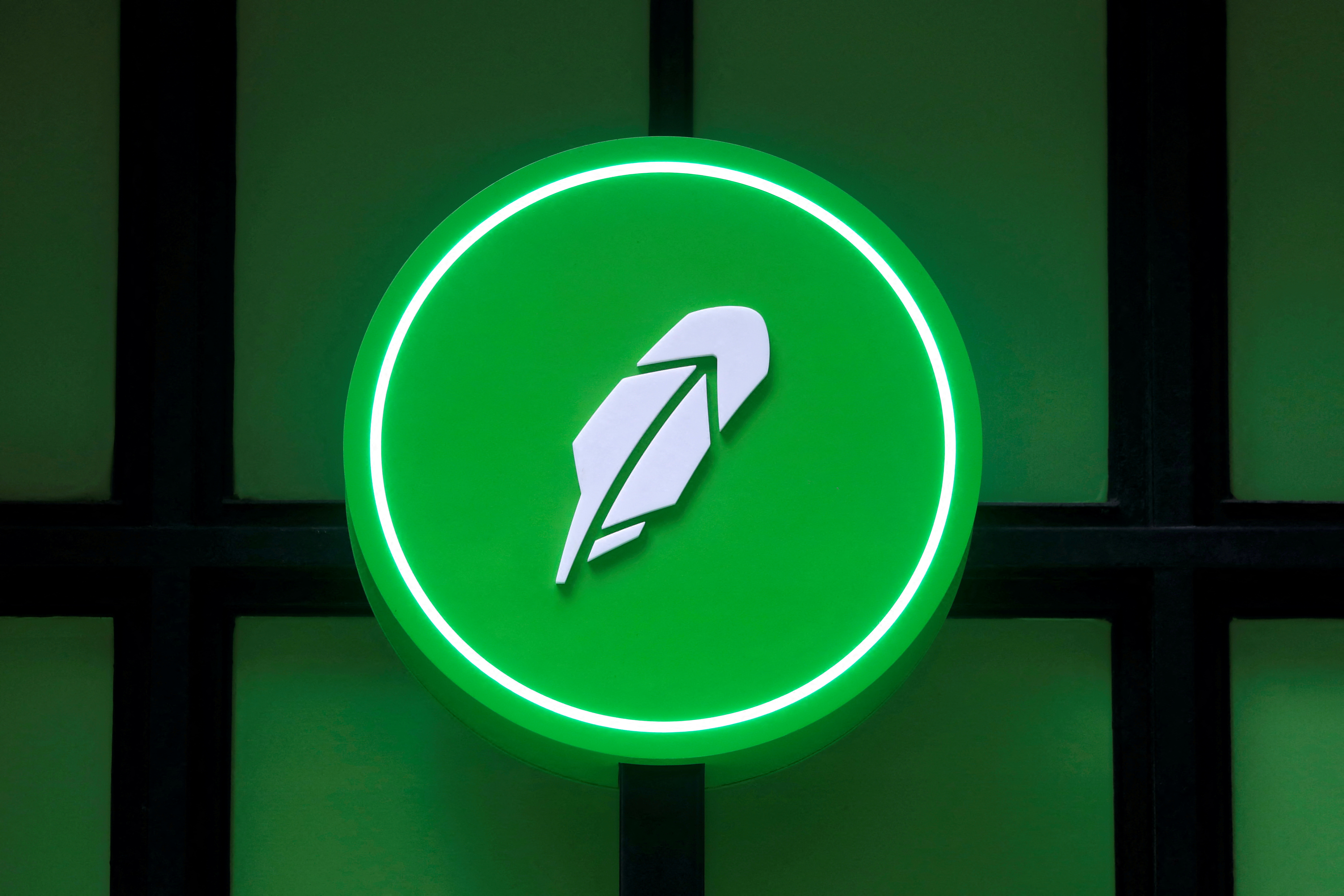 El logo de Robinhood Markets, Inc luego de su IPO en 2021