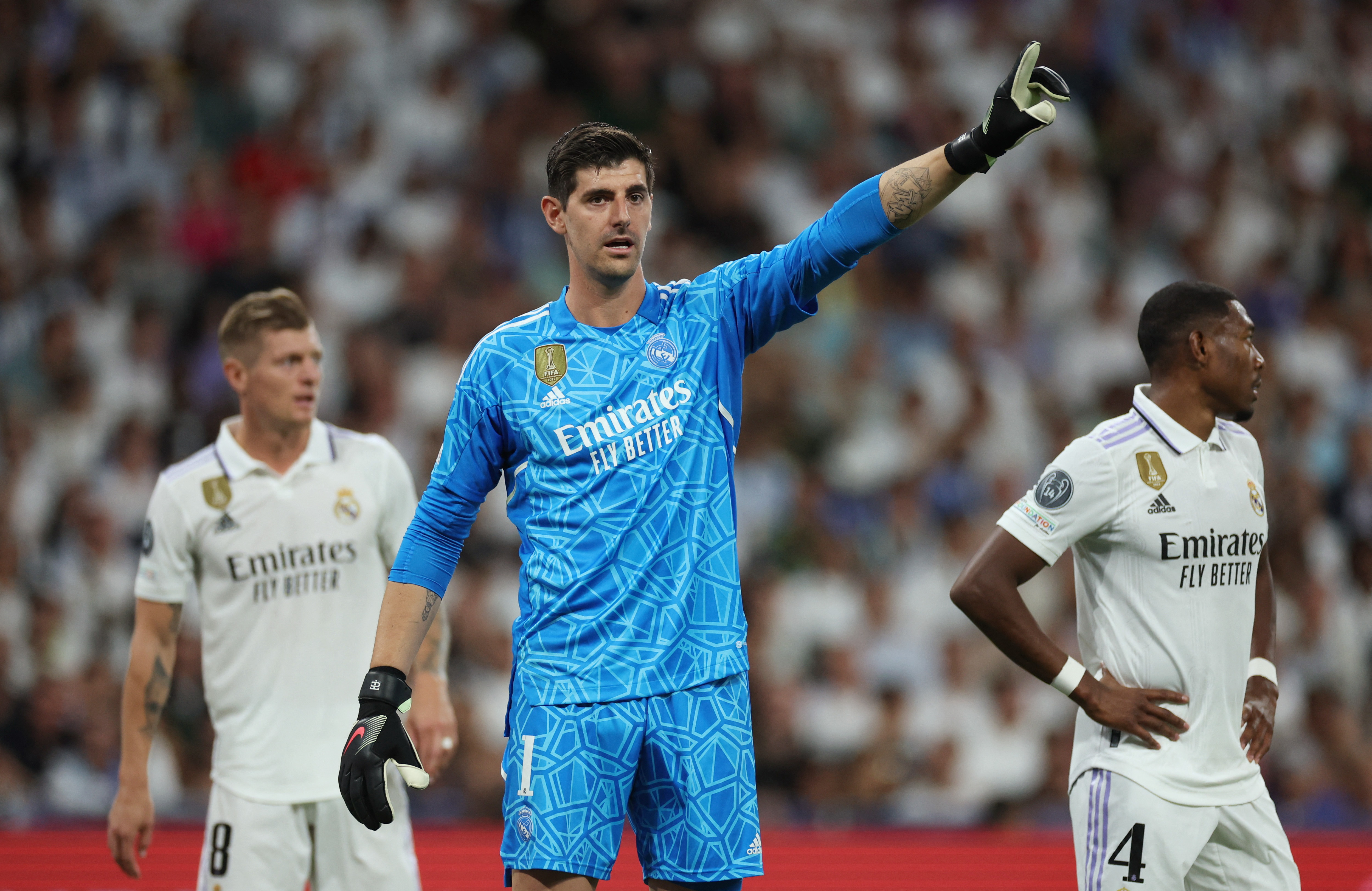 Thibaut Courtois, una de las figuras del Real Madrid ante el Manchester City (REUTERS/Isabel Infantes)