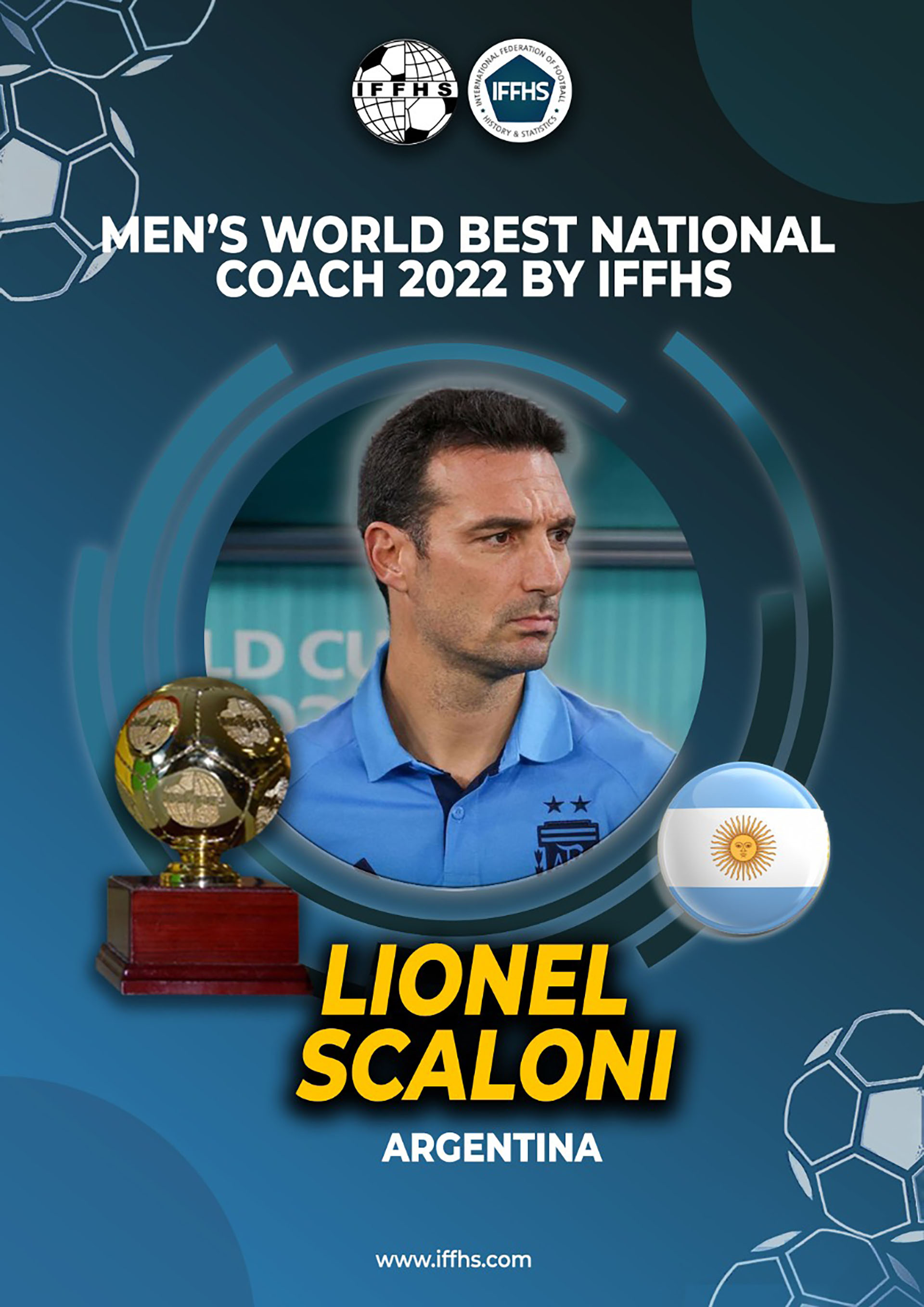 La IFFHS eligió a Scaloni como el entrenador más destacado
