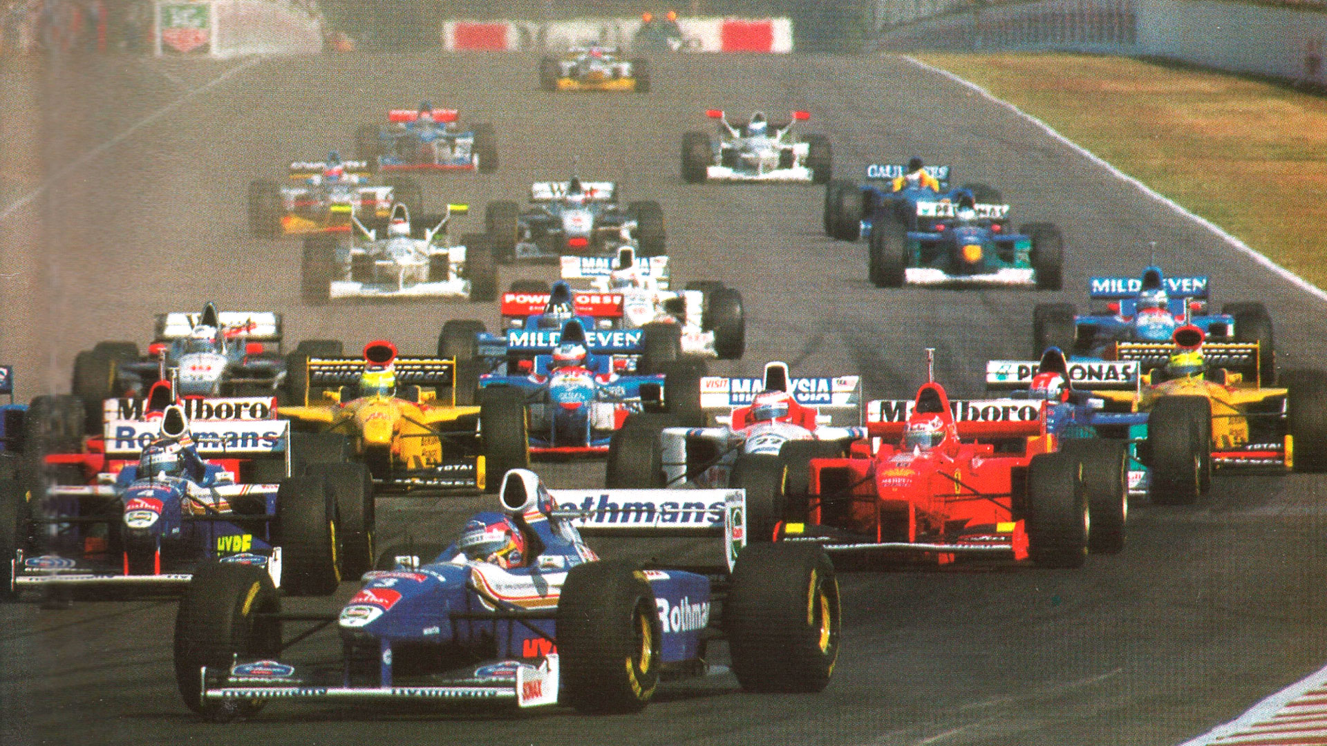Largada del GP de Argentina de 1997. La ausencia en el calendario es una clave (Archivo CORSA).