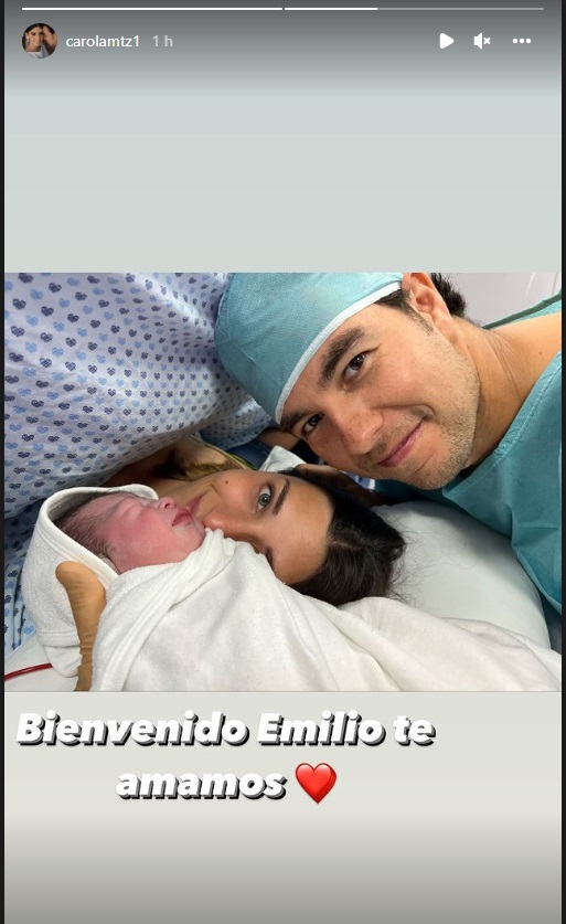 Checo Pérez volvió a ser papá, nació su tercer hijo (Foto: Instagram/@carolamtz1)