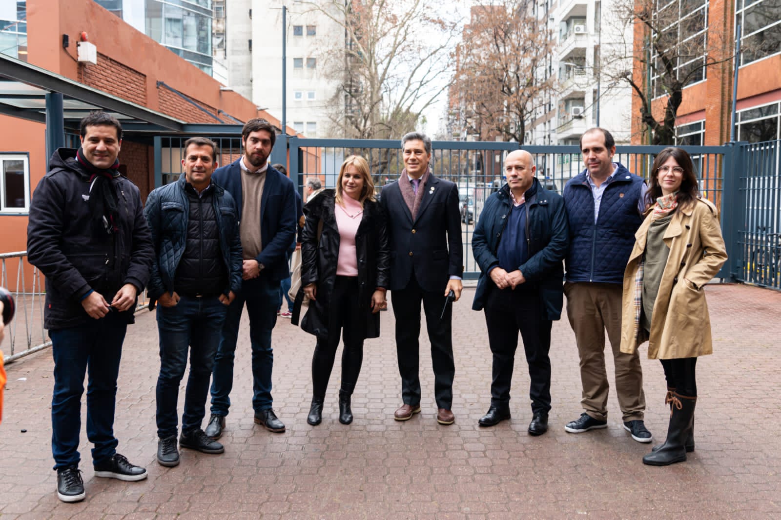 Los legisladores que participaron de la recorrida 