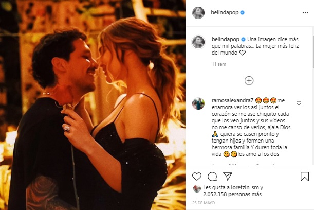 El lujoso restaurante "Salvaje", en Barcelona" fue rentado en exclusiva por Nodal para pedirle matrimonio a la cantante (Foto: Belinda / Instagram)