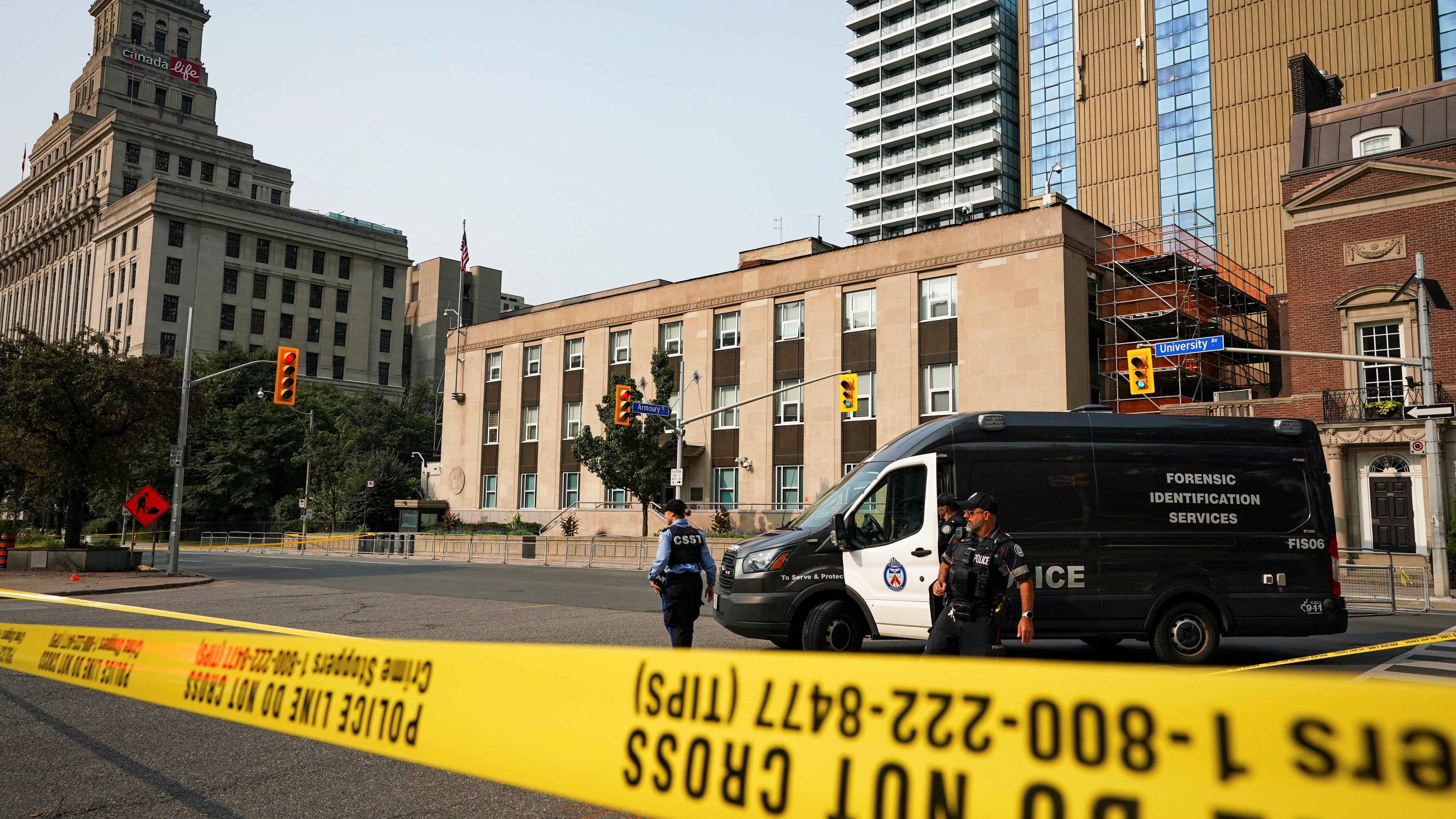 La polic&iacute;a canadiense investiga un tiroteo contra el consulado de Estados Unidos en Toronto