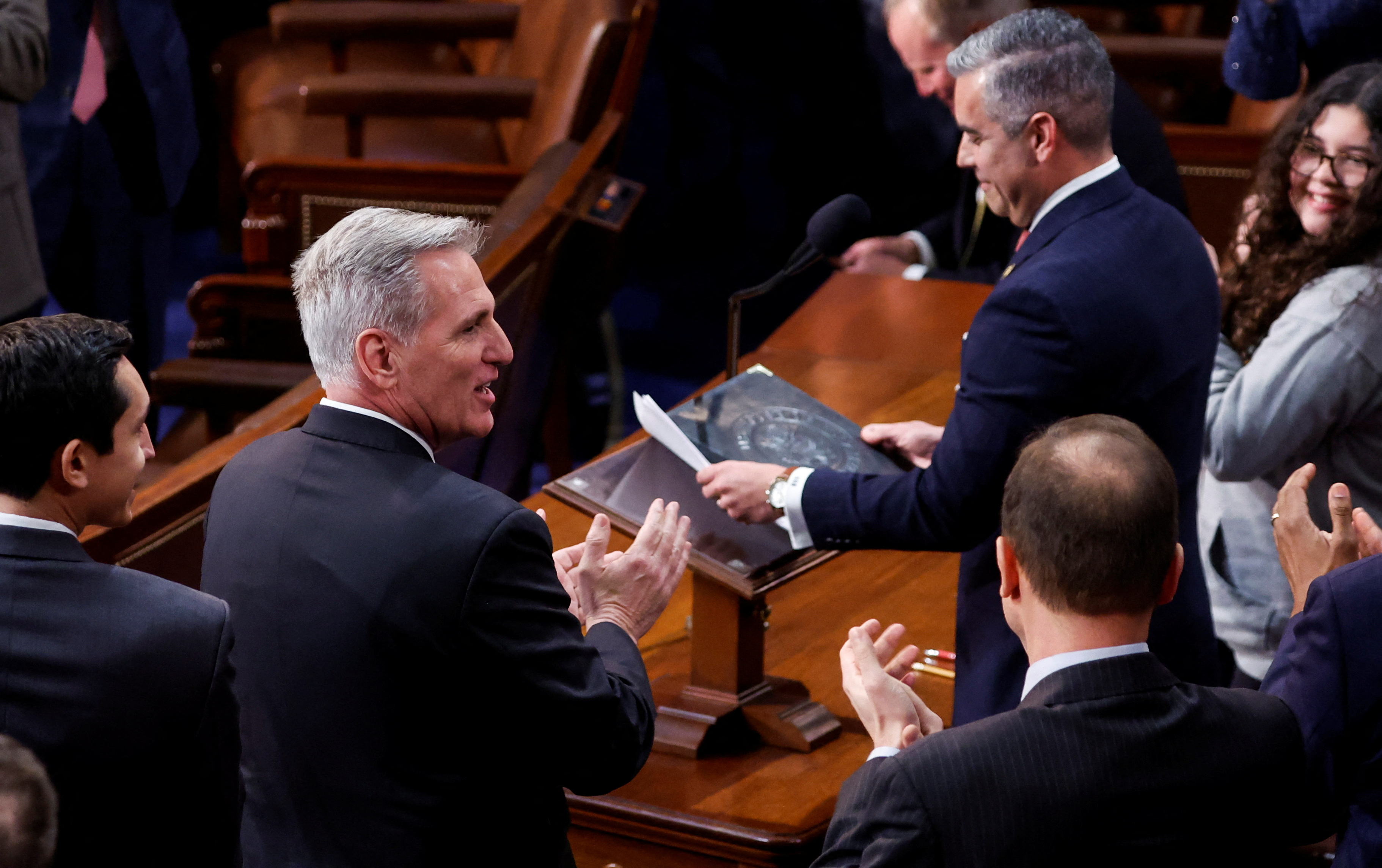 Kevin McCarthy en el tercer día del 118º Congreso en el Capitolio de EE.UU. en Washington, EE.UU., 5 de enero de 2023. REUTERS/Jonathan Ernst