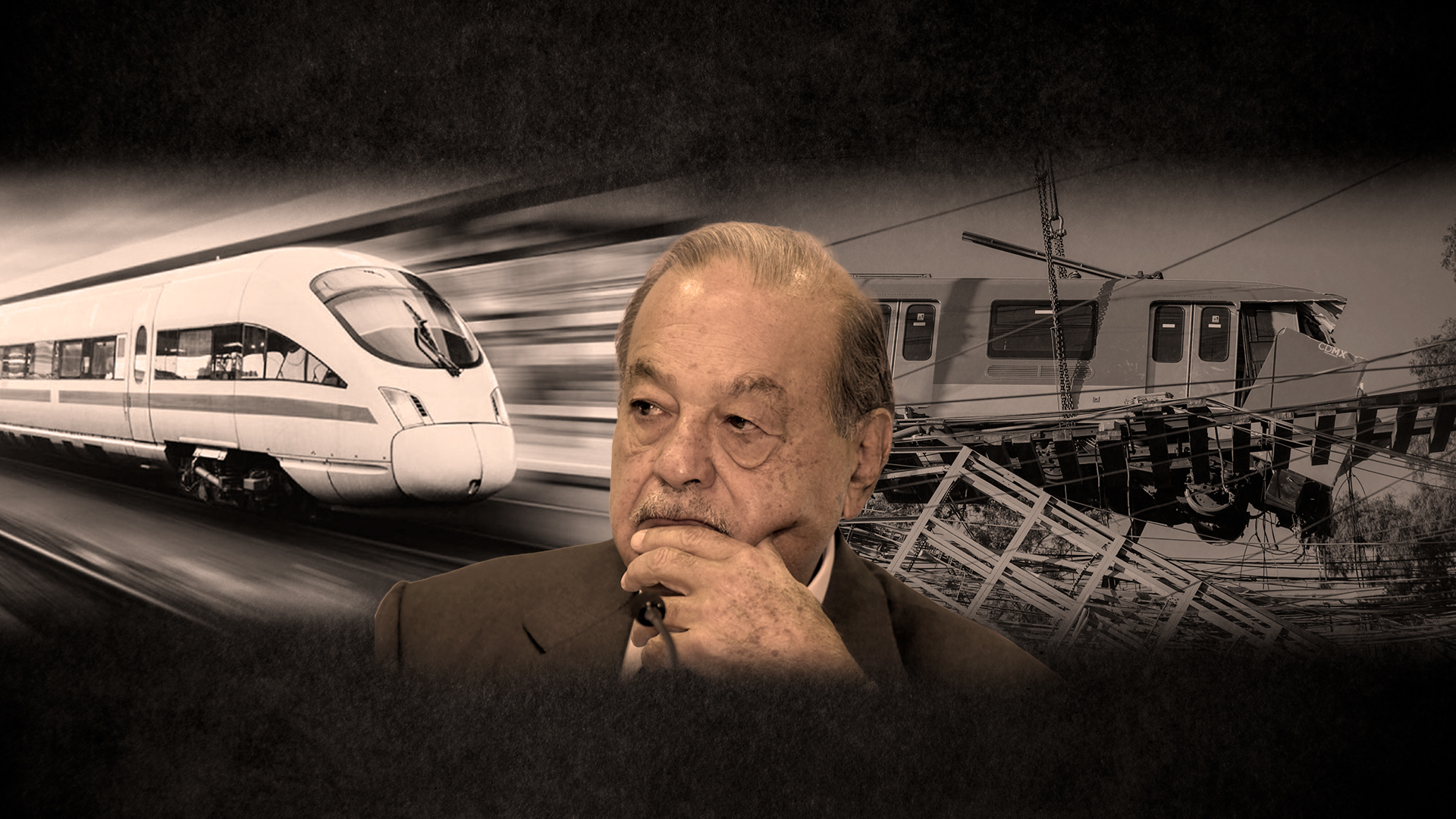 AMLO reconoció a Carlos Slim por haber asumido responsabilidad tras el colapso del la línea dorada. (Foto: Infobae México)