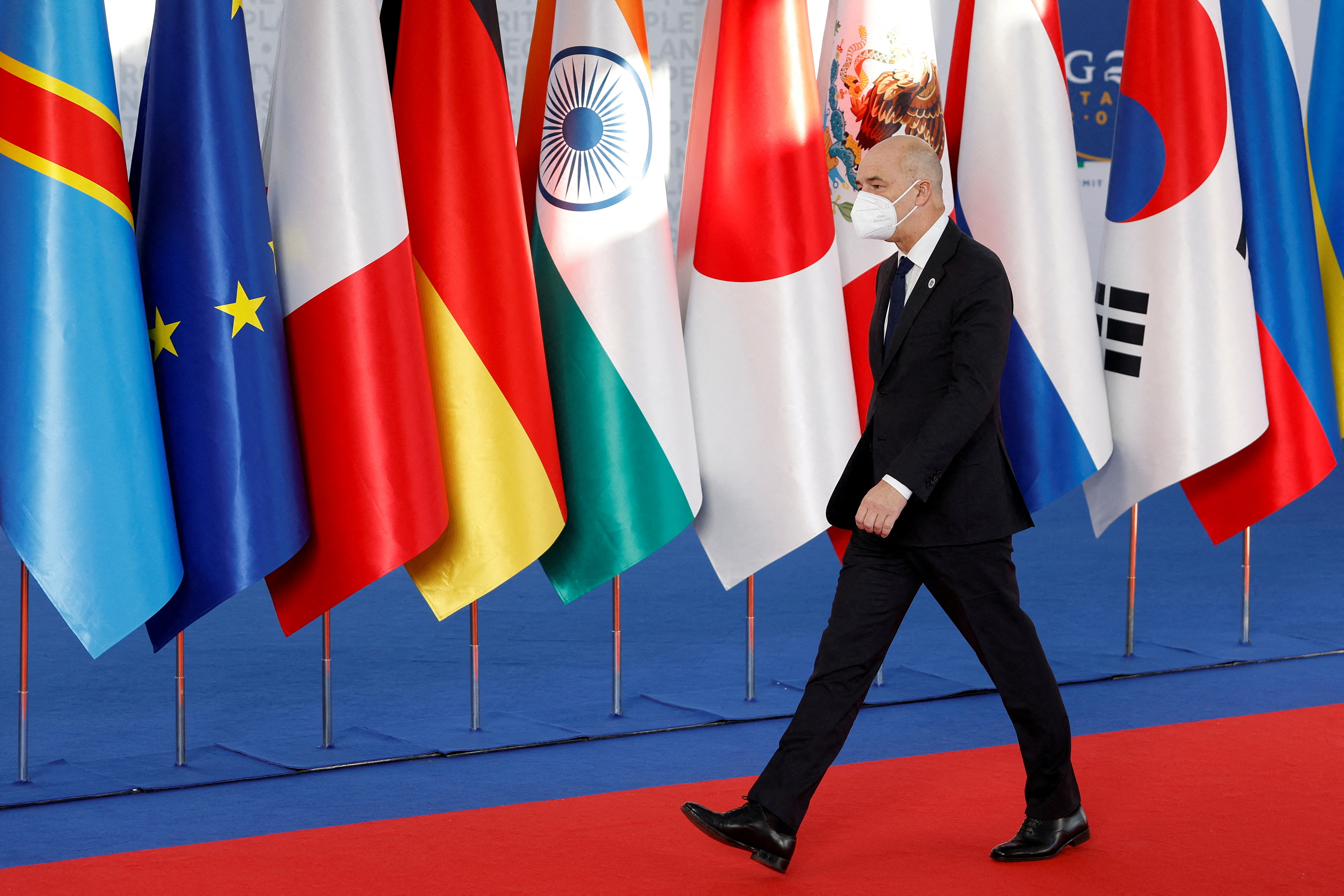 An archive photo of Siluanov at the G20 in Rome last October (REUTERS / Guglielmo Mangiapane // Archive photo)