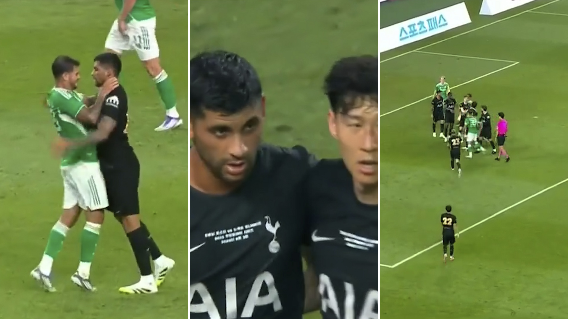 La áspera pelea entre el Cuti Romero y el brasileño Bruno Guimarães durante un amistoso