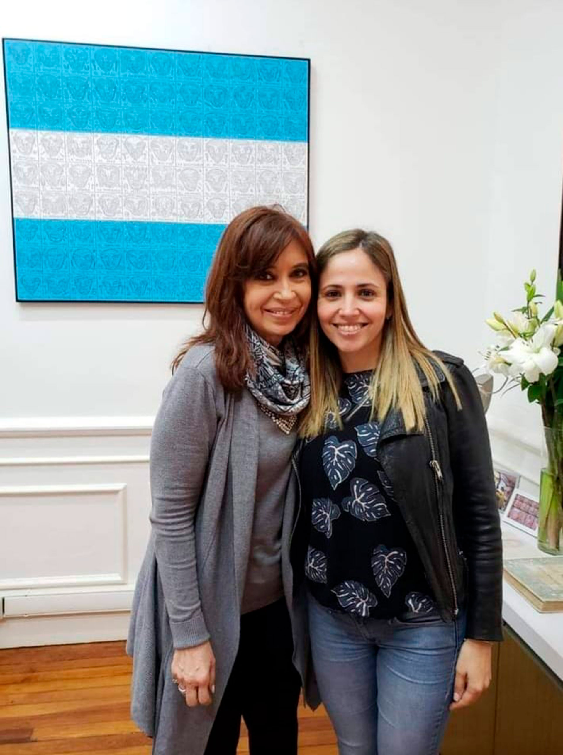 Romina Uhrig con Cristina Kirchner (Facebook)