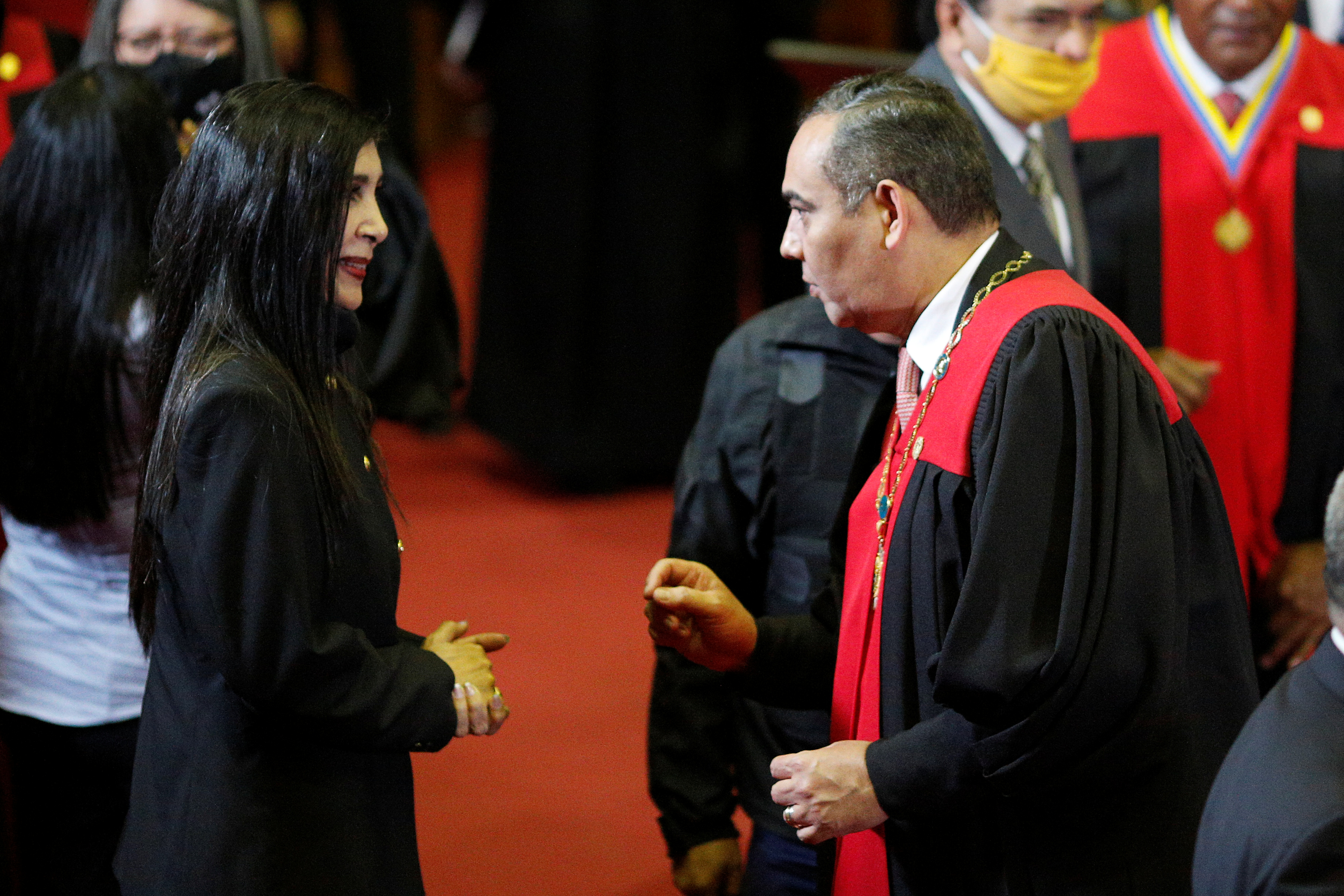Maikel Moreno, presidente del Tribunal del chavismo y Gladys Maria Gutierrez Alvarado, nueva rectora del CNE