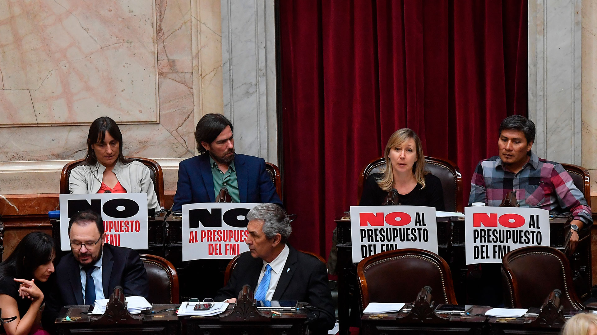 Diputados del Frente de Izquierda (Télam)