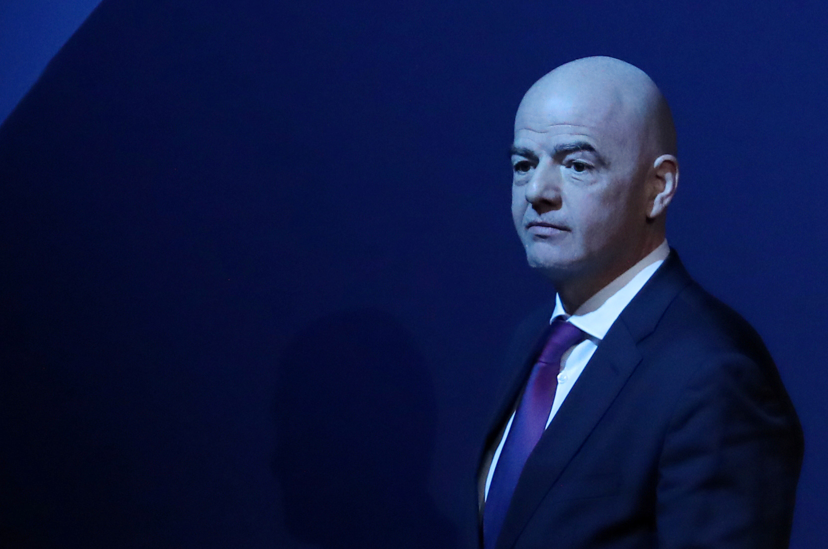 Gianni Infantino made ridiculous remarks at the PACE and tried to gain votes for his unviable project for world cups every two years offering money to the federations. (REUTERS/Yves Herman)