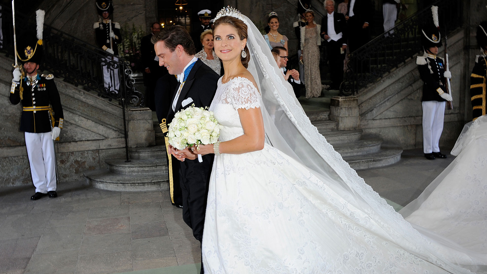 Antes de realizarse la ceremonia, la princesa tuvo un problema con el vestido: le quedaba demasiado grande. "Por suerte se arregló en el último segundo", dijo Magdalena (Luca Teuchmann/WireImage)