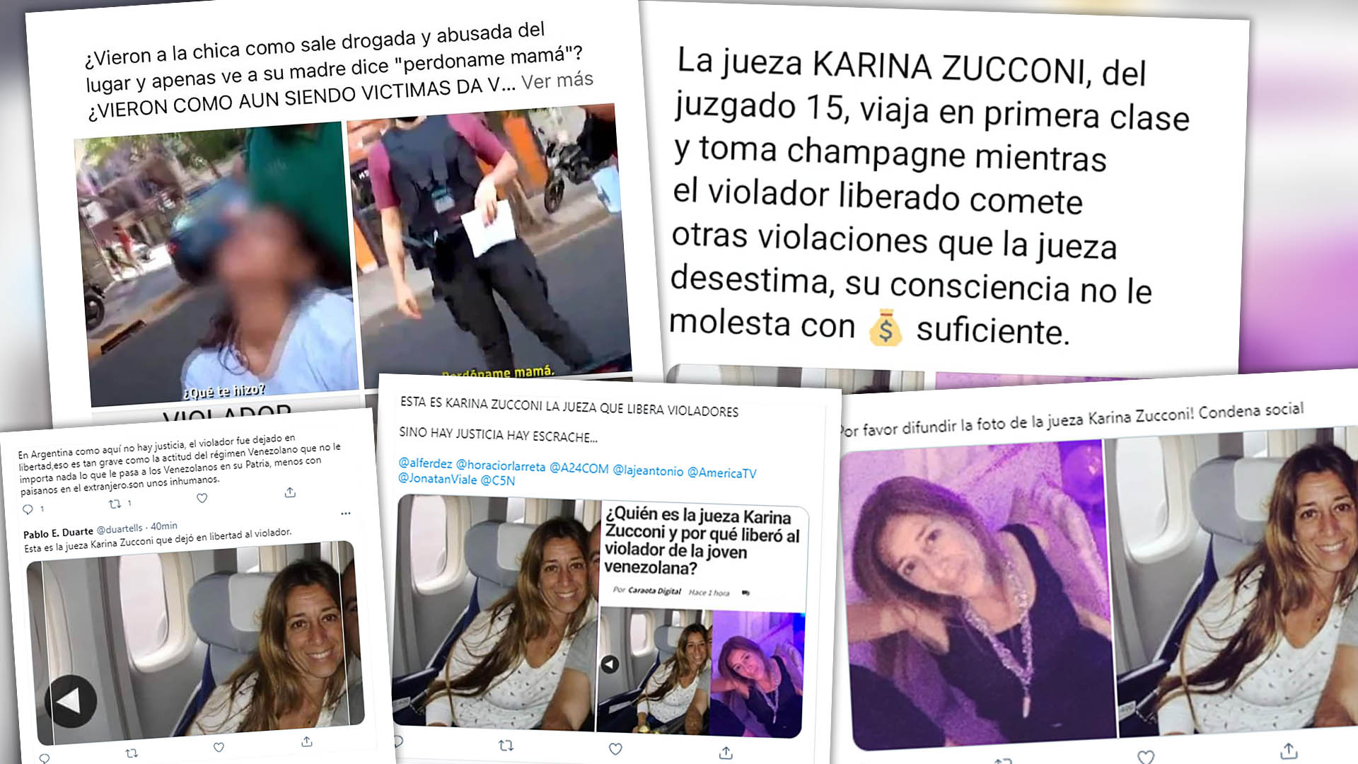 Familiares y amigos salieron a aclarar que la mujer de las fotos no era la jueza