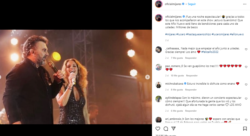 Lucero Y Mijares Recibieron El 2022 Con Concierto Junto A Su Lucerito