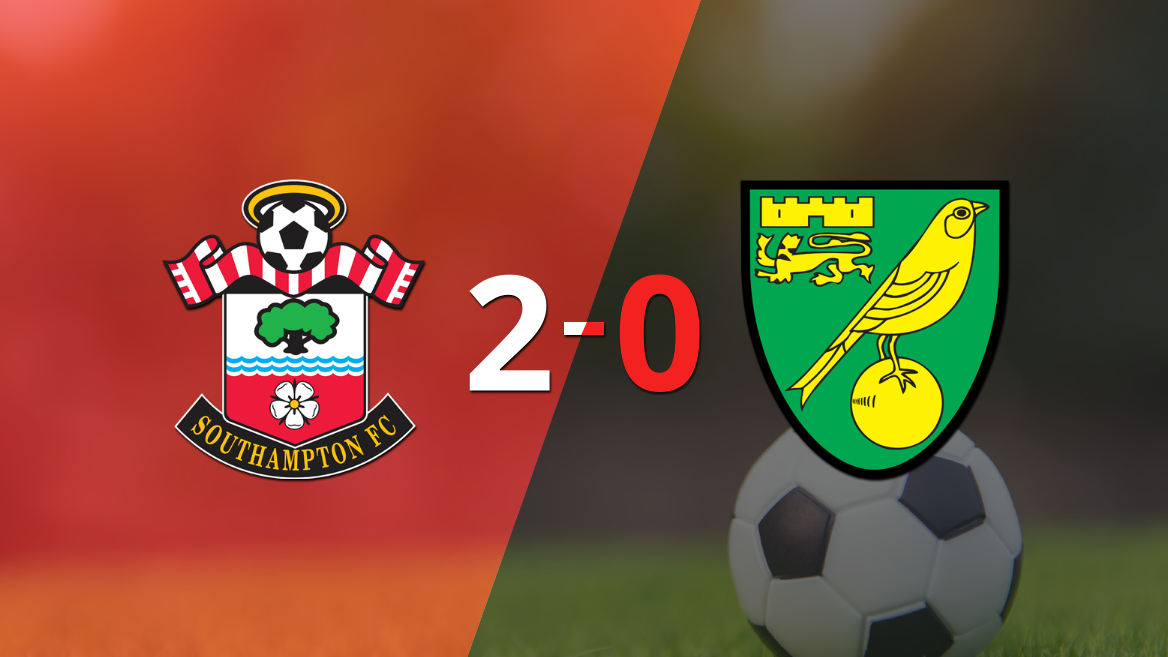 Con dos goles, Southampton se impuso a Norwich City en el estadio Saint Mary&#39;s Stadium