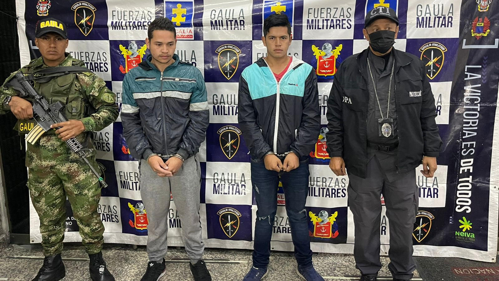  Edwin Ríos Soria y Jobanny Ríos Soria fueron detenidos cuando se encontraban en la localidad de Fontibón, en Bogotá