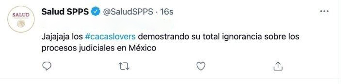 La Subsecretaría de Salud aseguró que las personas que acudieron a votar en la consulta demostraron su ignorancia (Foto: Captura de pantalla de Twitter/@SaludSPPS)