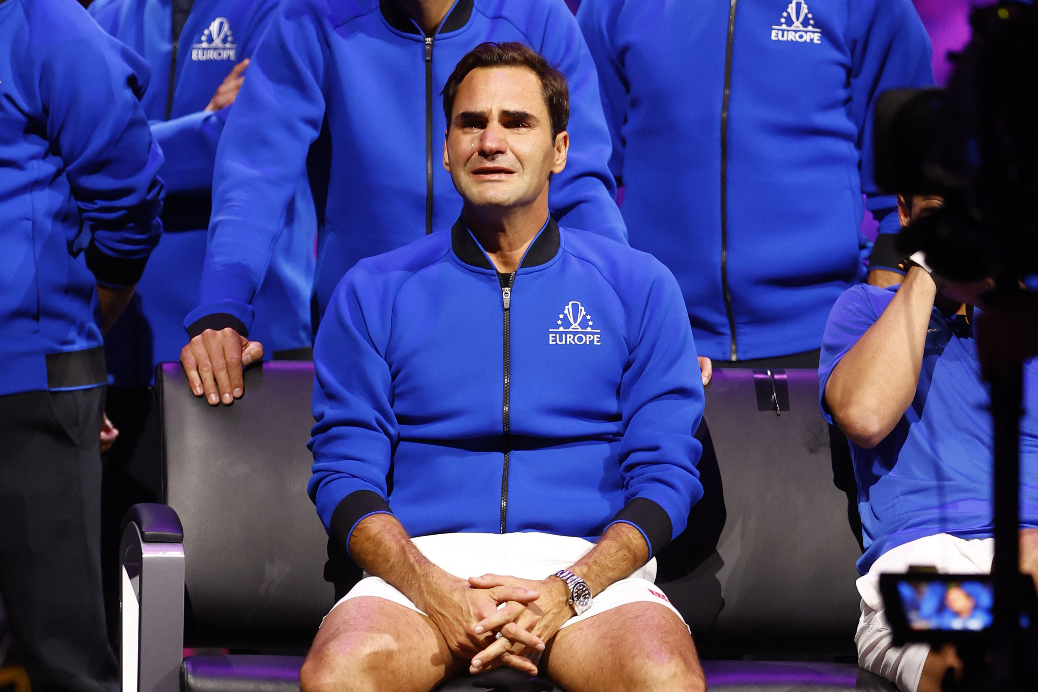 La emoción de Federer en su último partido (Reuters/Andrew Boyers)