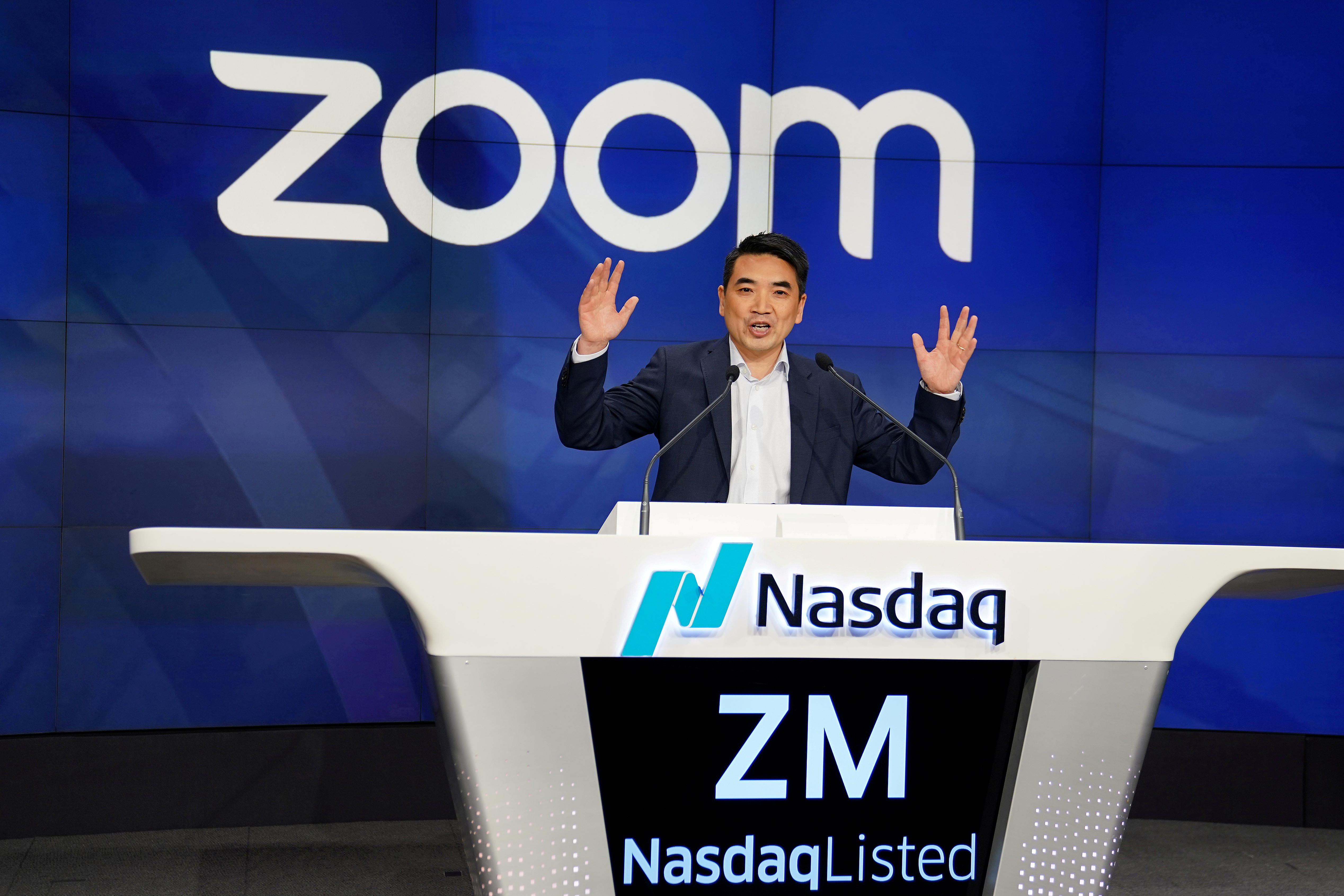 Eric Yuan, CEO de Zoom Video Communications (REUTERS/Carlo Allegri/File Photo)