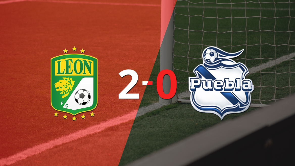 En su casa, León derrotó por 2-0 a Puebla