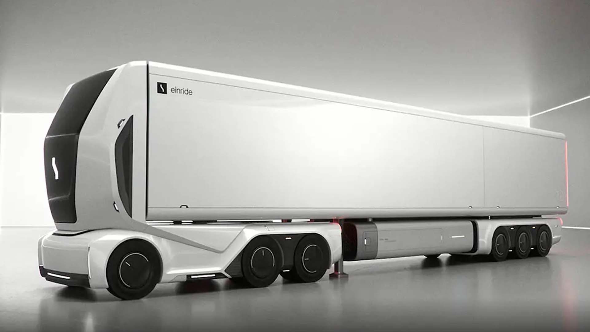 El Einride E-Trailer es un camión autónomo y eléctrico de gran capacidad de carga y autonomía de más de 600 km