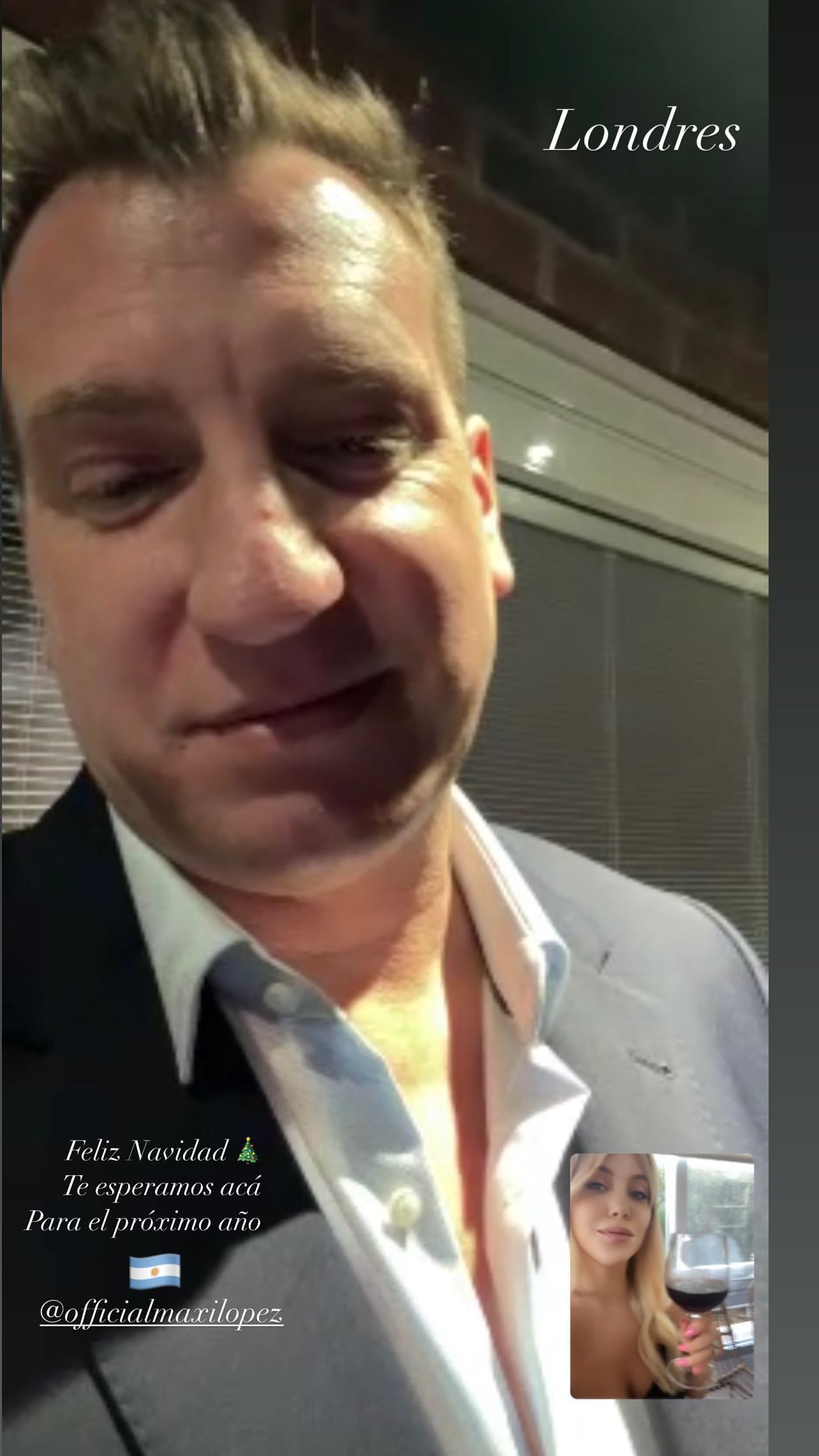 Para Navidad, los ex ya se habían saludado por videollamada (Instagram)