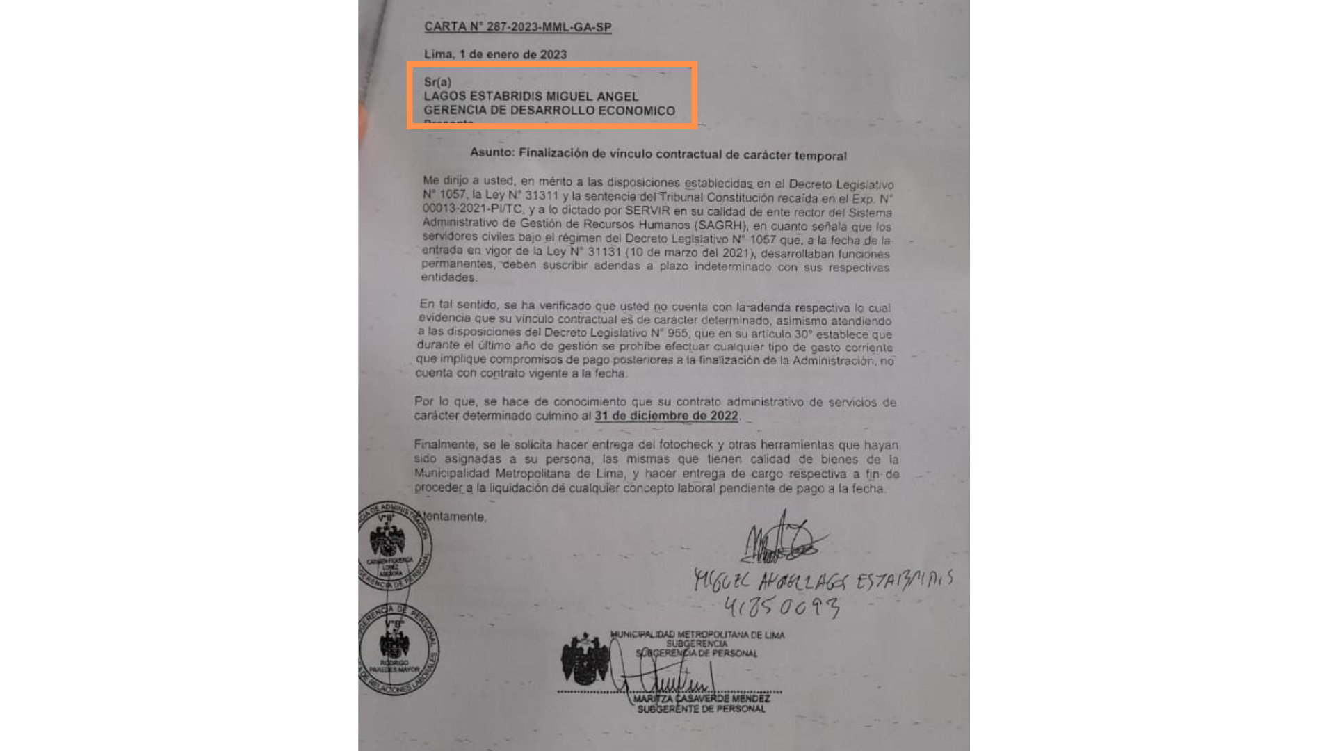 Trabajadores Despedidos De La Municipalidad De Lima Respondieron A Rafael López Aliaga “me Gané